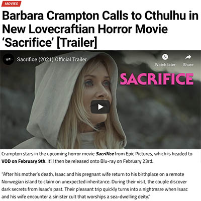 Barbara Crampton Calls to Cthulhu in New Lovecraftian Horror Movie ‘Sacrifice’ [Trailer]